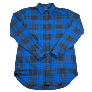 Outdoor Research Kulshan Flannel Blue/Black Tartan Plaid Women's Small